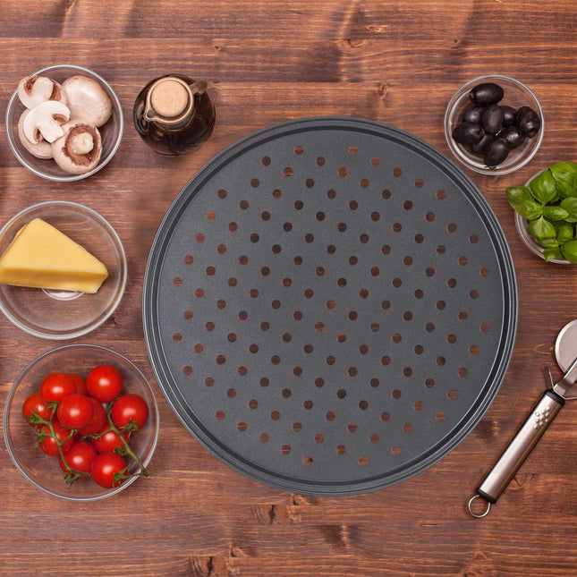 Rundes Pizzablech-Set, 4-teilig