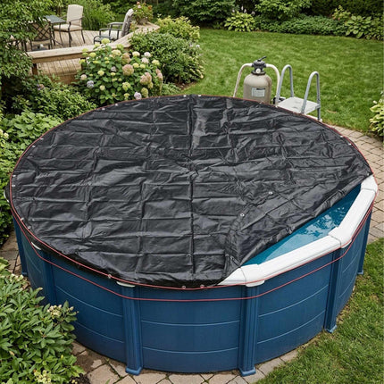Runde Poolabdeckung, UV-beständig, 600–650 cm