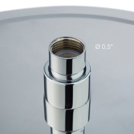Pommeau de douche rond à effet pluie