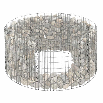 Runder Stahl-Gabionenkorb zum Bepflanzen, 90x40 cm