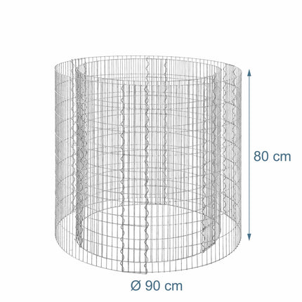 Rundgabione aus Stahl zum Bepflanzen – 90 x 80 cm