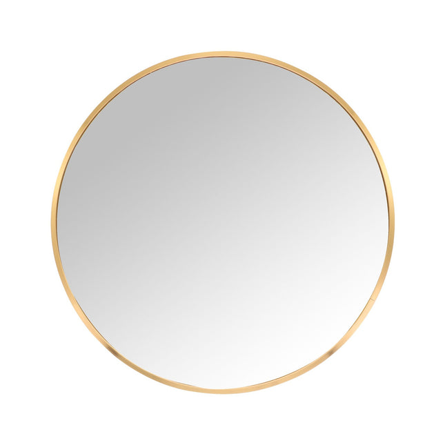 Miroir mural rond, cadre en métal, décoratif et fonctionnel