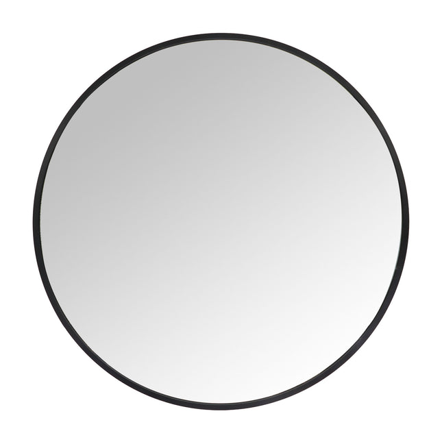 Miroir mural rond à cadre métallique - Décoratif et fonctionnel