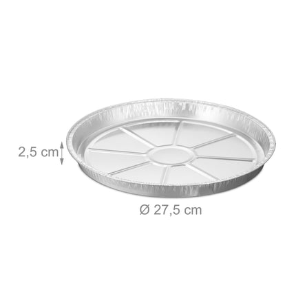 Plateaux ronds en aluminium par lot de 100 pièces
