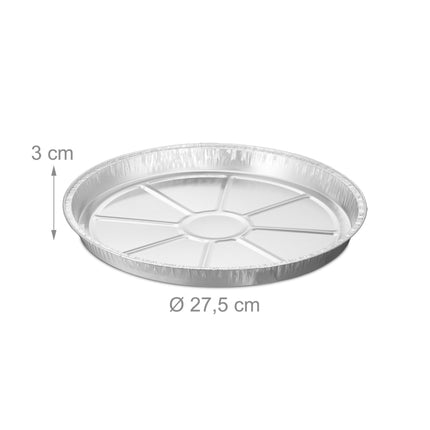 Runde Aluminiumschalen im 25er-Set