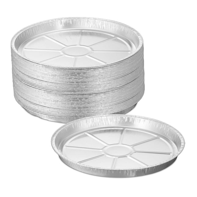 Plateaux ronds en aluminium en lots de 50 pièces
