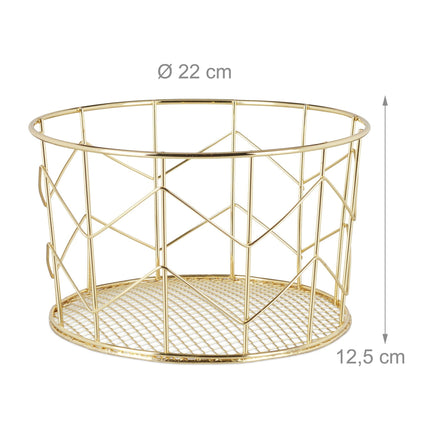 Panier rond en fil métallique