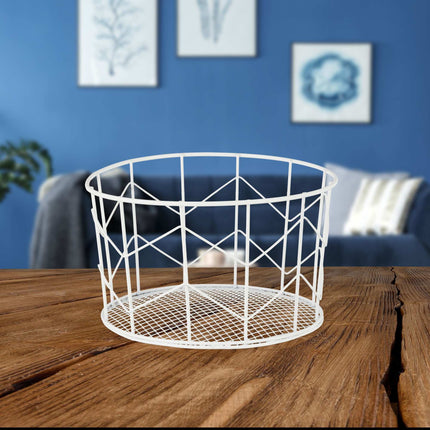 Panier rond en fil métallique