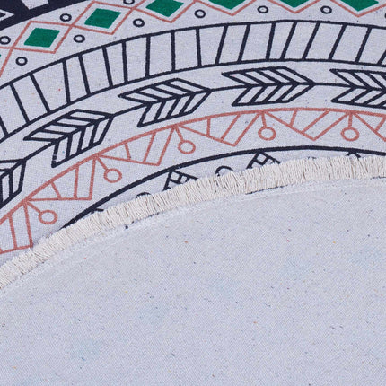 Tapis rond avec motif mandala