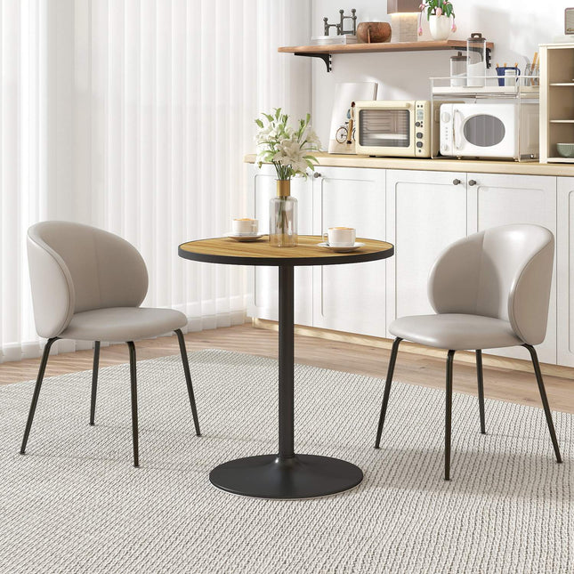Runder Esstisch, Eichendekor, für 2-4 Personen, kompaktes Design