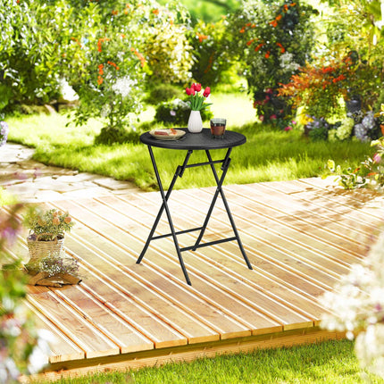 Runder Gartentisch in Rattanoptik