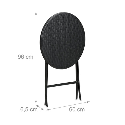 Runder Gartentisch in Rattanoptik