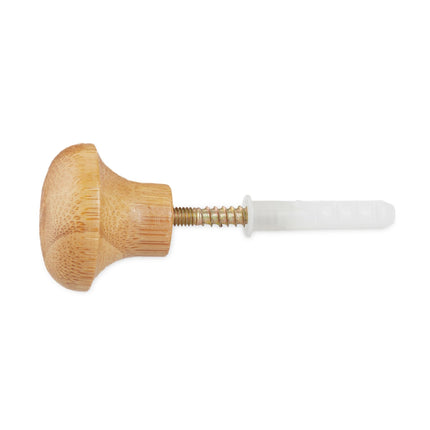 Miroir rond suspendu avec cadre en bambou