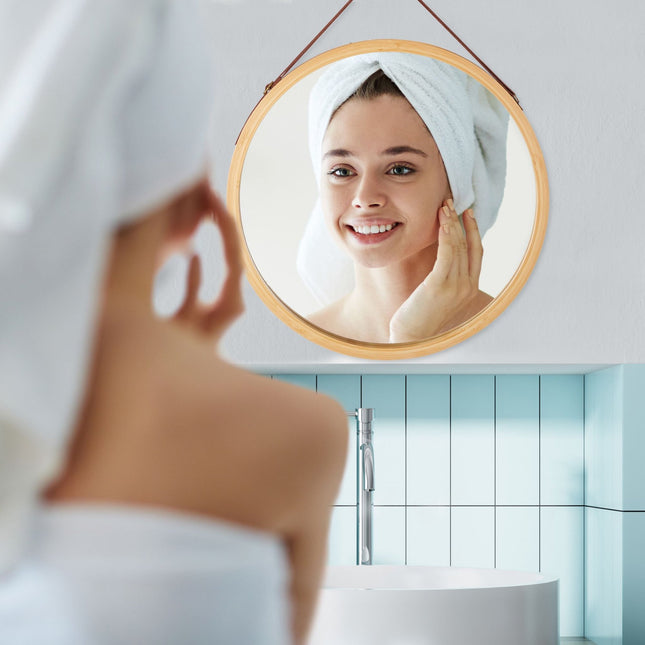 Miroir rond avec sangle