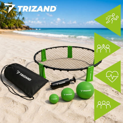 Roundnet-Minivolleyballset mit 3 Bällen und Pumpe