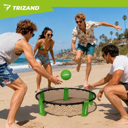 Roundnet-Minivolleyballset mit 3 Bällen und Pumpe