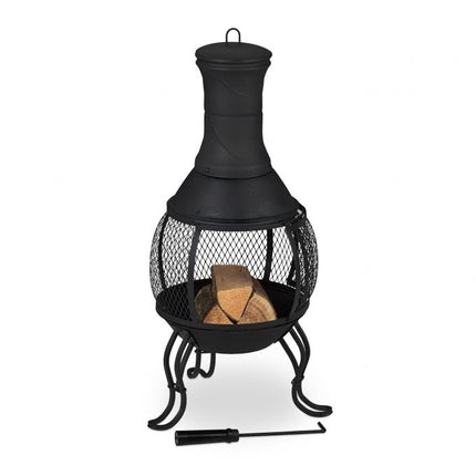 Runder Outdoor-Kocher schwarz