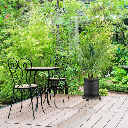 Plateau à rouler rond pour plantes en pot