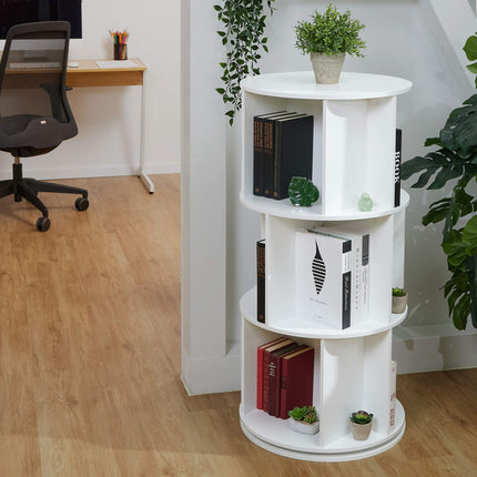 Rundes drehbares Bücherregal