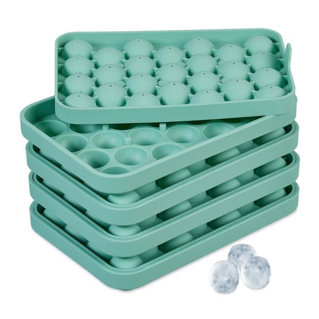 Moule à glaçons rond en silicone, lot de 4