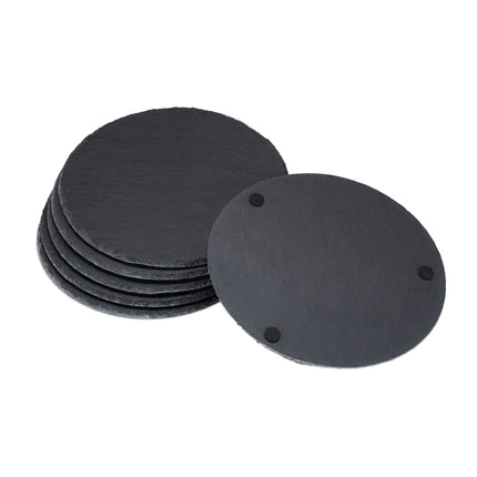 Tuiles rondes en ardoise par lot de 6