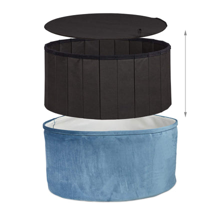 Tabouret rond avec espace de rangement