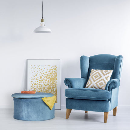 Tabouret rond avec espace de rangement