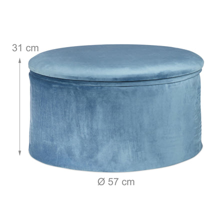 Tabouret rond avec espace de rangement