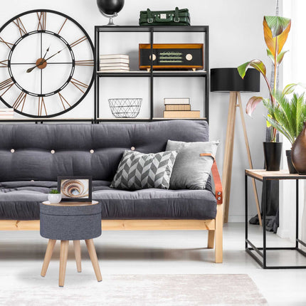 Tabouret rond avec fonction table
