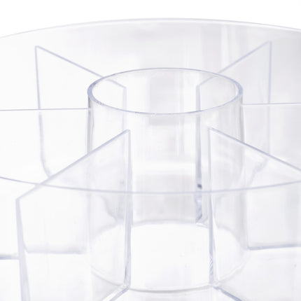 Boîte à thé ronde transparente à 6 compartiments