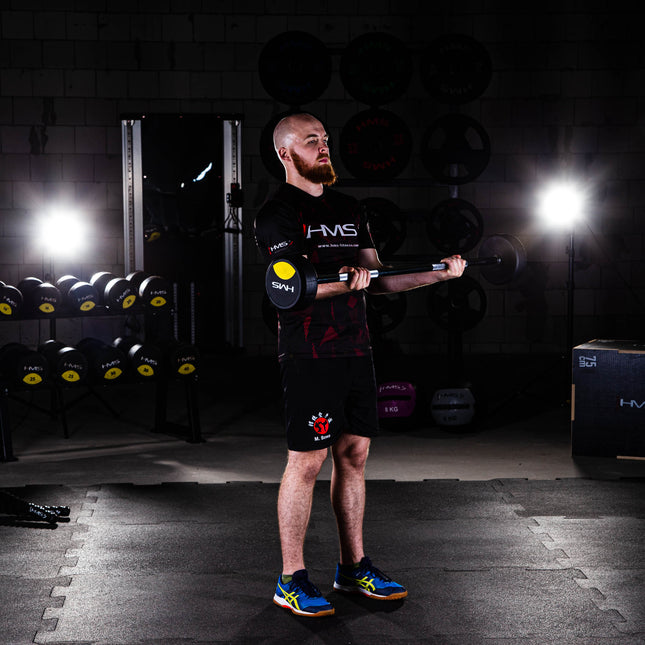 Gummierte Langhantel, 50 kg, Fitnessgeräte