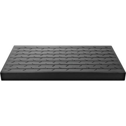 Rubber Threshold Ramp, 4 Inch Rise, 3-Channel Cable Cover