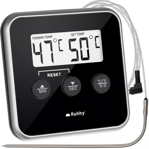Ruhhy 19155 Küchenthermometer mit Sonde 