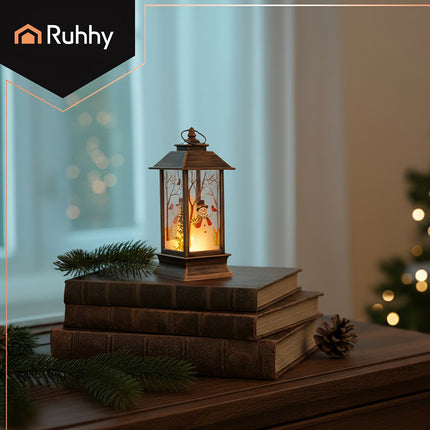 Ruhhy 26754 kupferfarbene LED-Weihnachtslaterne