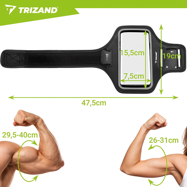 Brassard de course avec étui pour téléphone, étanche, tactile, 7 pouces