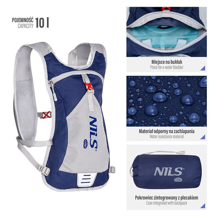 Sac à dos de course bleu - Léger, bretelles réglables