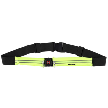 Laufgürtel mit LED-Licht, Neongrün, Handytasche