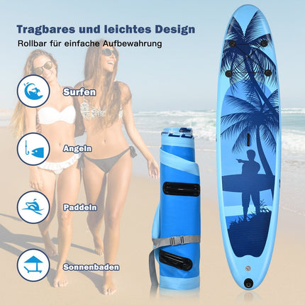 SUP Board Gonflable Stand Up Board Paddle Board Bleu-L