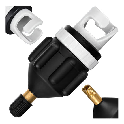 SUP-Board-Ventiladapter für Fahrradpumpe – auslaufsicher, schwarz
