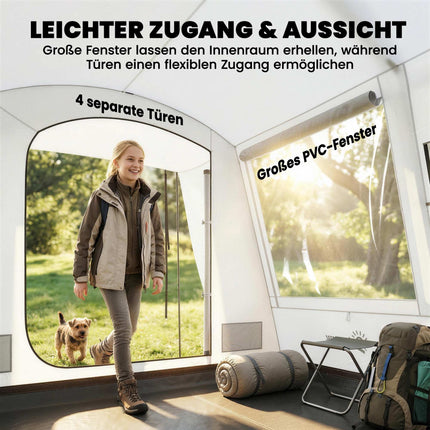 Tente de camping pour SUV, 4 personnes, 4 portes, imperméable 3000 mm