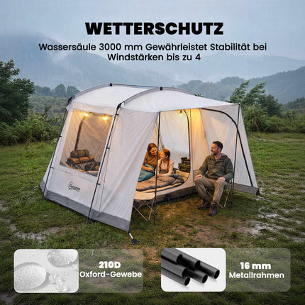 Tente de camping pour SUV, 4 personnes, 4 portes, imperméable 3000 mm