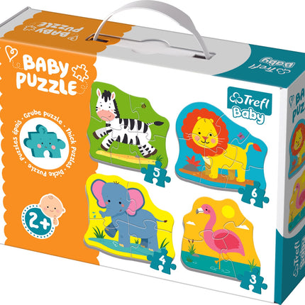 Ensemble de puzzles pour bébé Safari Animals, 12 pièces