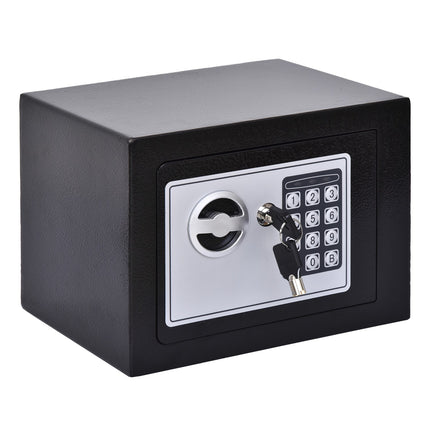 Elektronischer Stahlschrank – Schwarz, 23x17x17 cm, Heimsicherheit
