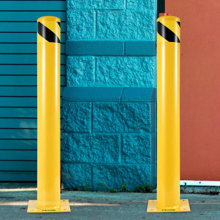 Safety Bollard, 48 in x 4.5 in Steel, 4 Anchor Bolts