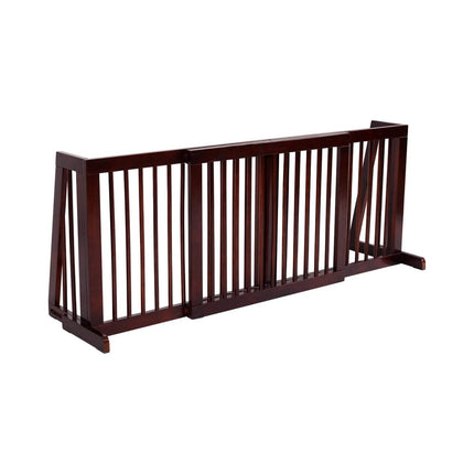 Safety Gate Freestanding 3 Panel Pet Fence 203 x 56 x 10 cm