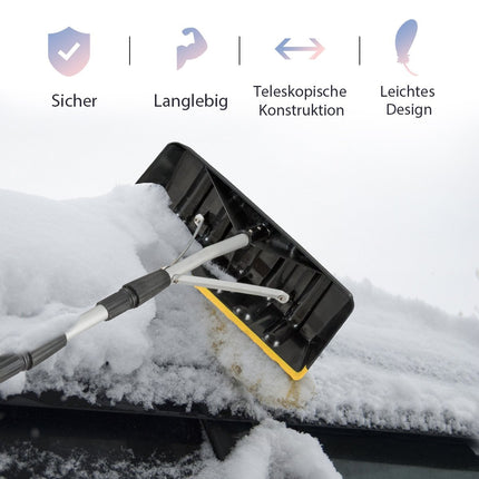 Safstar Râteau à neige en aluminium de 6,4 m de long avec lame surdimensionnée de 39 cm