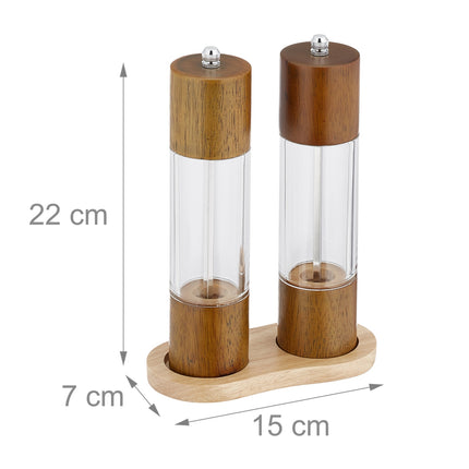 Salz- und Pfeffermühlen-Set mit Keramikmahlwerk