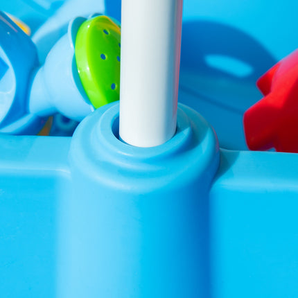 Table De Jeu De Sable Et D'Eau 2 En 1, Ensemble De Jeu De Table 25 Pièces, Jouets De Plage Avec Parasol Pour Enfants
