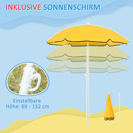 Table De Jeu De Sable Et D'Eau 2 En 1, Ensemble De Jeu De Table 25 Pièces, Jouets De Plage Avec Parasol Pour Enfants