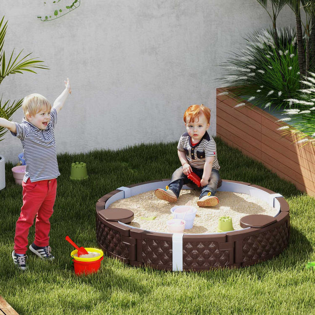 Sandkasten mit wasserdichtem Boden und Deckel, für 1,5–5 Jahre